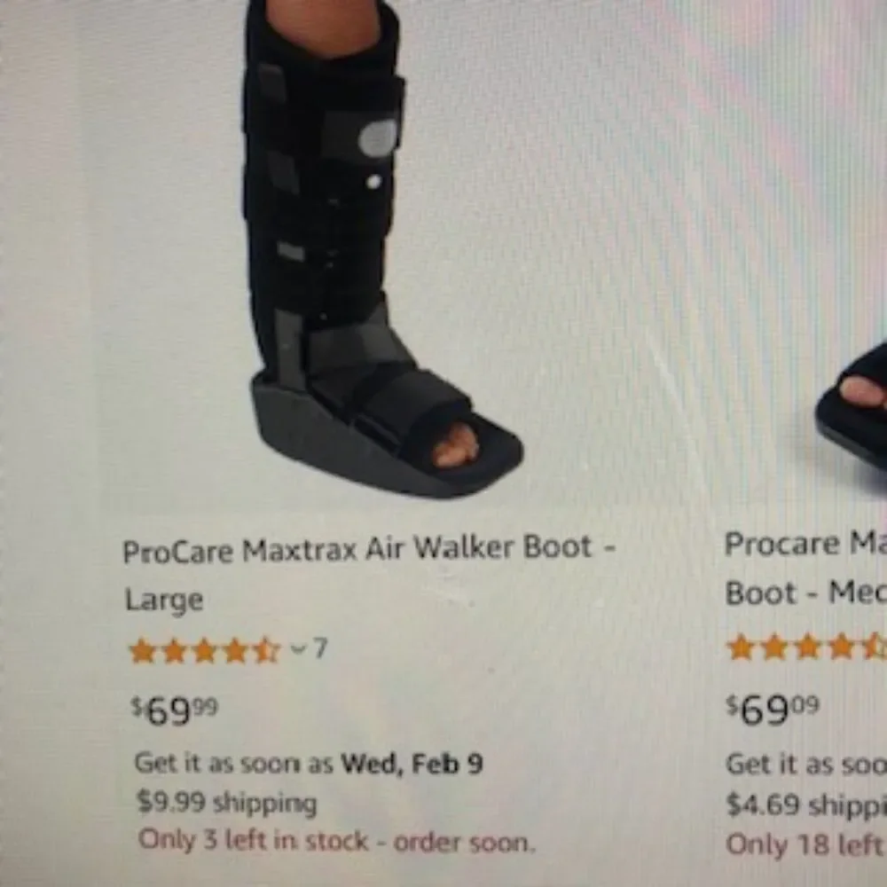Sizes: 12-15 Medical Walking Boot Extra Large . Air Walker ProCare Maxtrax . New